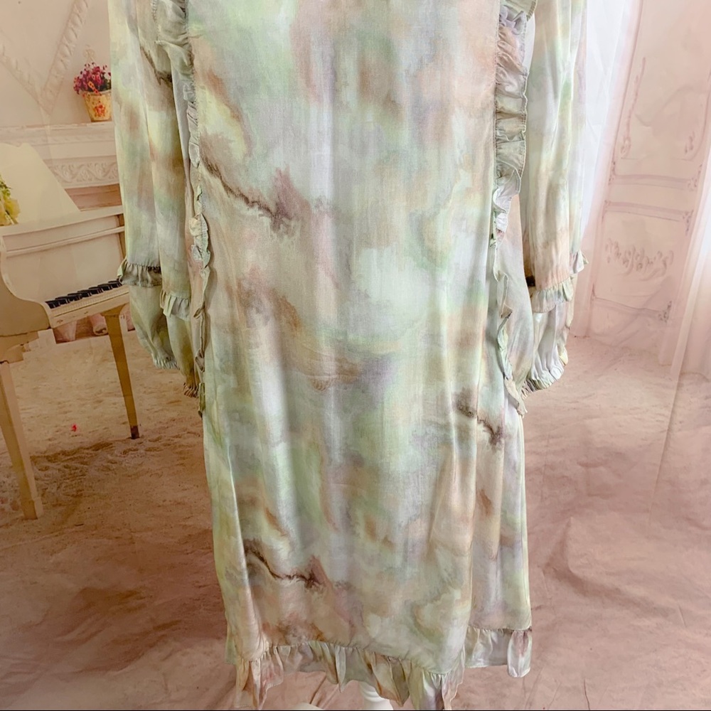 NEW Current Air Marble Ruffle Mini Dress - Picture 4 of 8